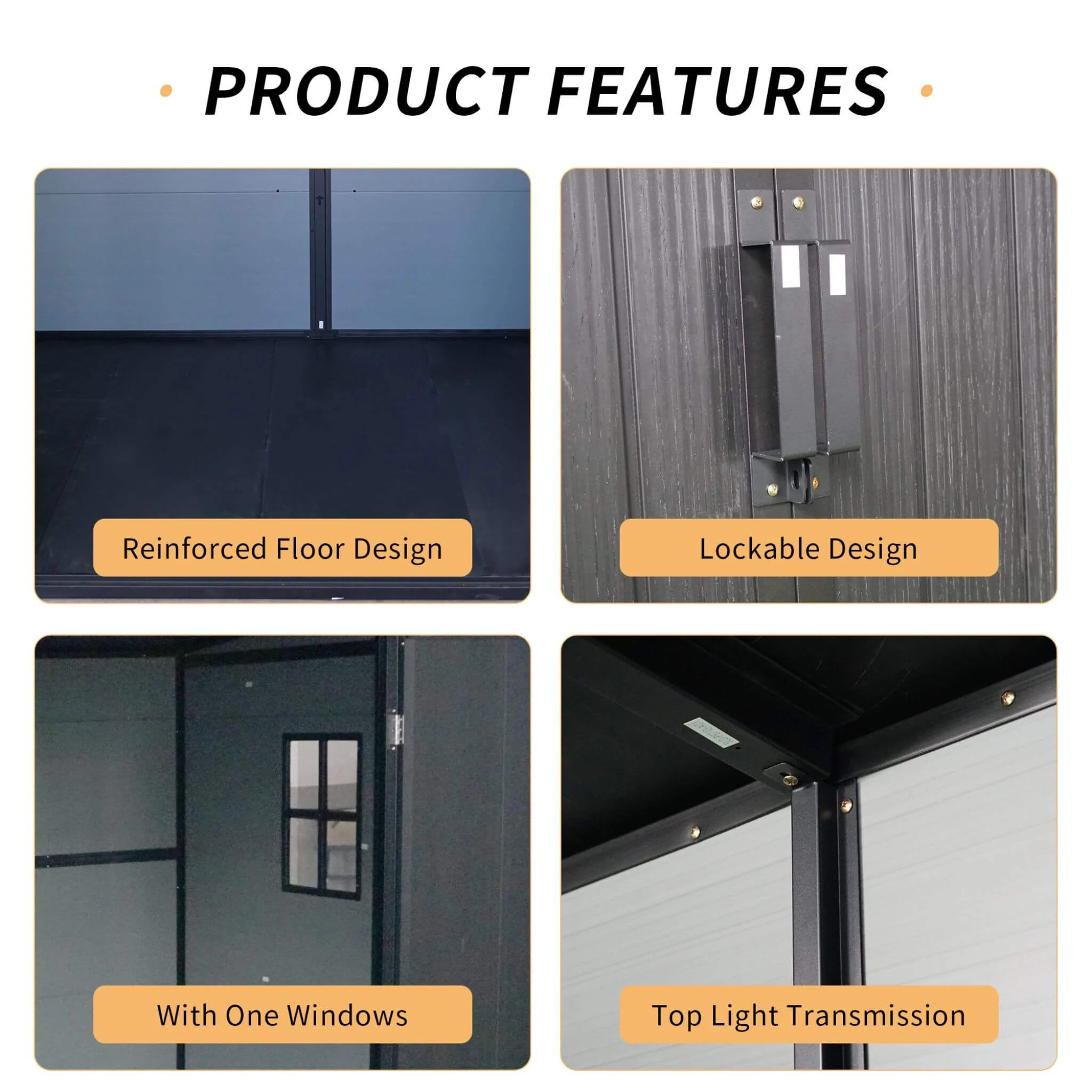 [07X10FT] Outdoor Resin Garden Shed With Floor, Window, And Lockable Door (SAK25987) - Image 10