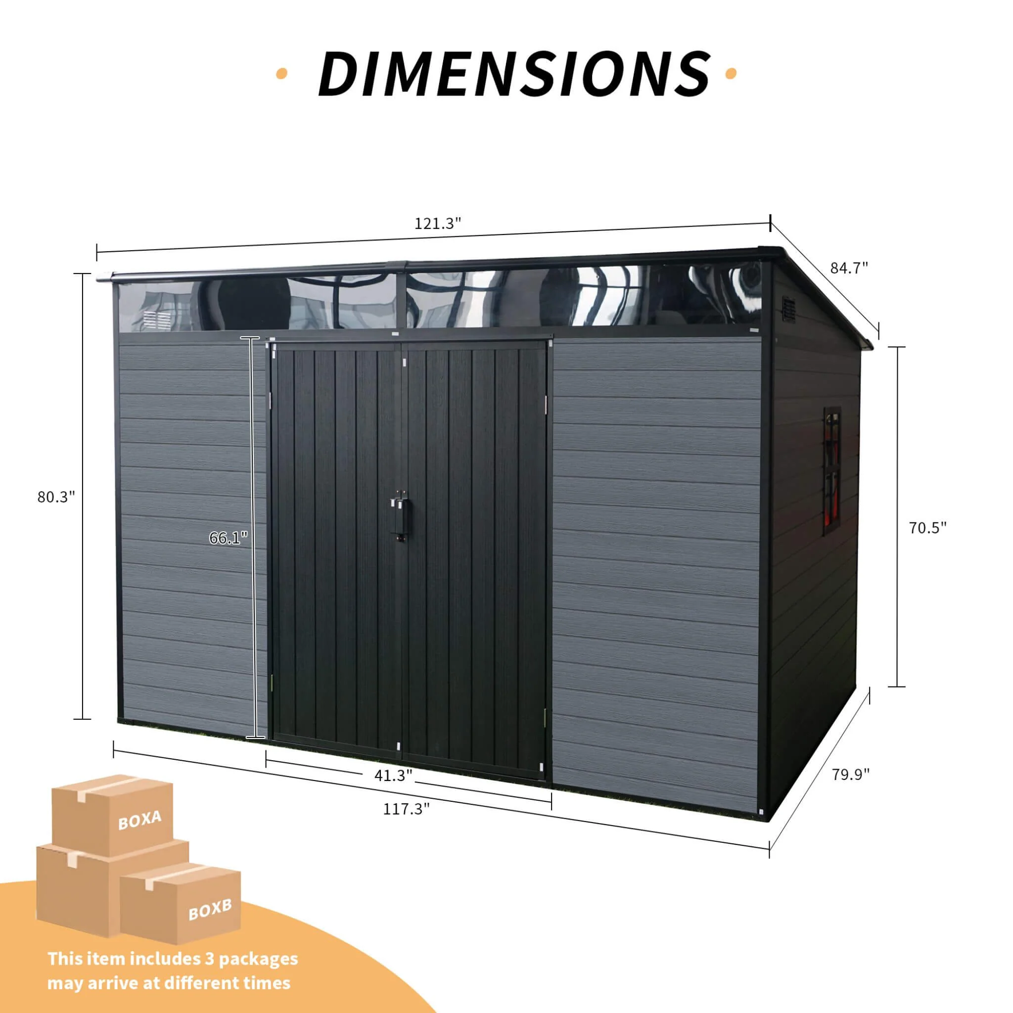 [07X10FT] Outdoor Resin Garden Shed With Floor, Window, And Lockable Door (SAK25987) - Image 12