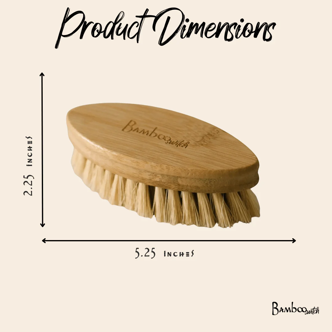 Bamboo Multipurpose Cleaning Brush | Sisal & Coconut Bristle - Image 7