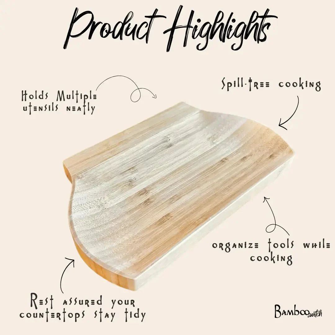 Bamboo Utensil Rest | Flat - Image 3