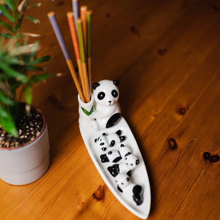 Porcelain Panda Chopstick Holder - Image 3
