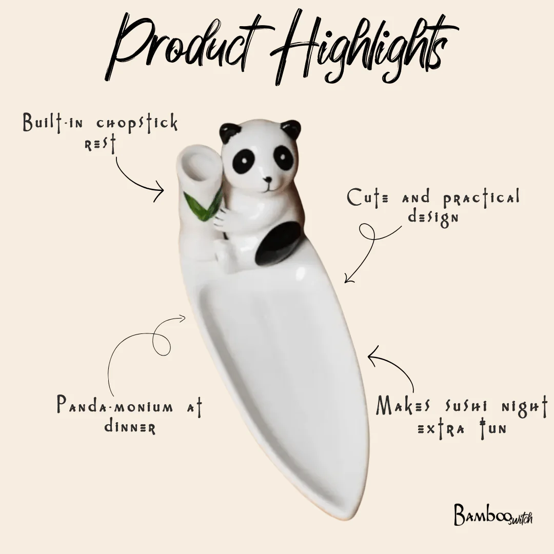 Porcelain Panda Chopstick Holder - Image 4