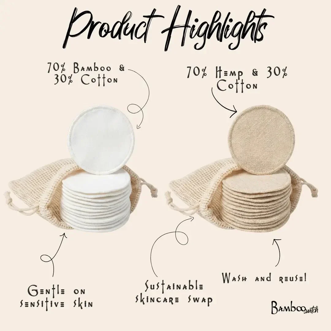 Reusable Hemp Facial Rounds | 20 Ct. - Image 6